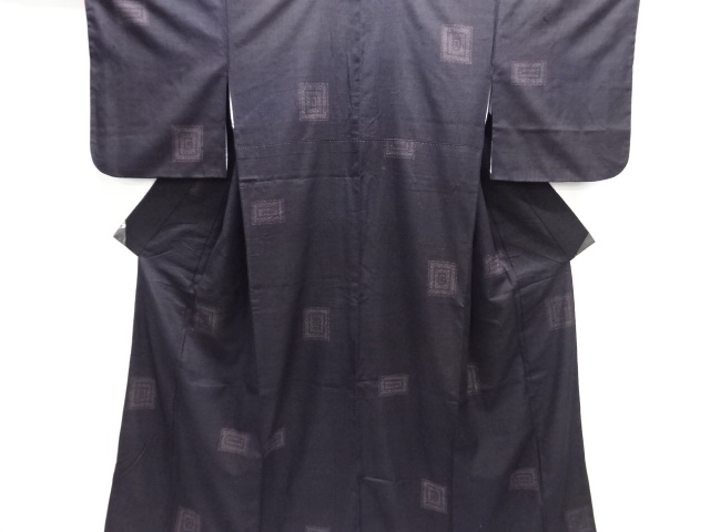JAPANESE KIMONO / ANTIQUE KIMONO / SILK / YUKI TSUMUGI / WOVEN SQUARE